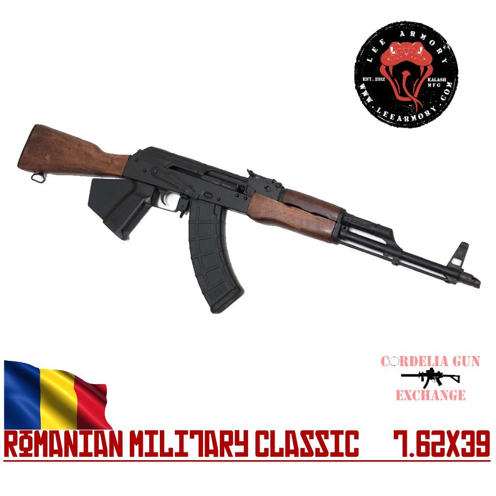 The Lee Armory Romanian AK47 762x39 Military Classic Featureless AKM Style Rifle is available in California from Cordelia Gun Exchange!