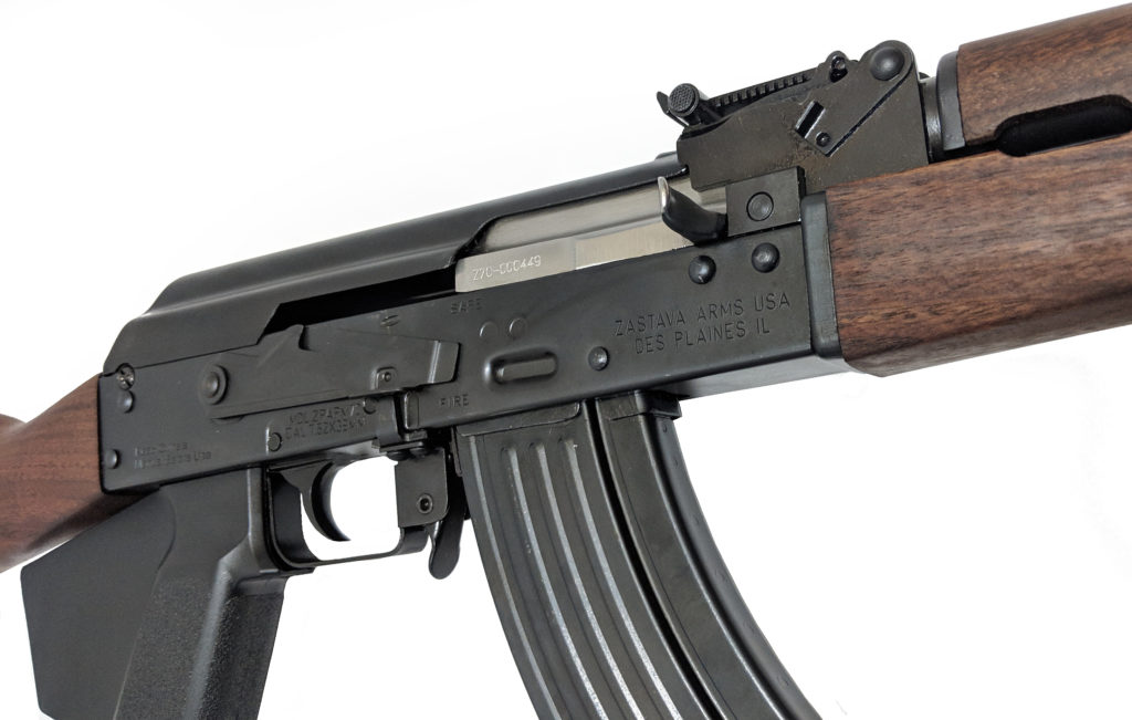 The California compliant Zastava Arms ZPAP M70 AK47 style 7.62x39 M70 rifle with walnut furniture is available now from Cordelia Gun Exchange!