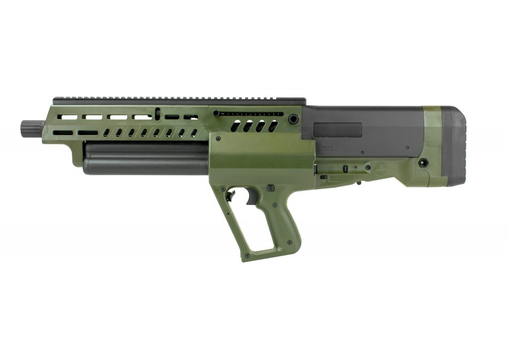 IWI Tavor TS12 12GA ODG The Tavor TS12 12GA ODG shotgun is any gun lovers dream. By innovating its feeding system, the shotgun can potentially hold 15 rounds plus one more in the chamber. The TS12 has a compact design that allows for great versatility and will be great for compact sporting or home defense.