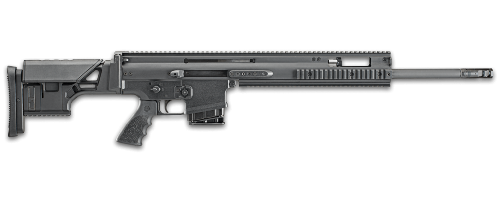 FN SCAR 20S BLK 308 WIN rifle! Get the perfect DMR in the FN Herstal SCAR 20S BLK 308 now! Available in California from Cordelia Gun Exchange in a featureless configuration!