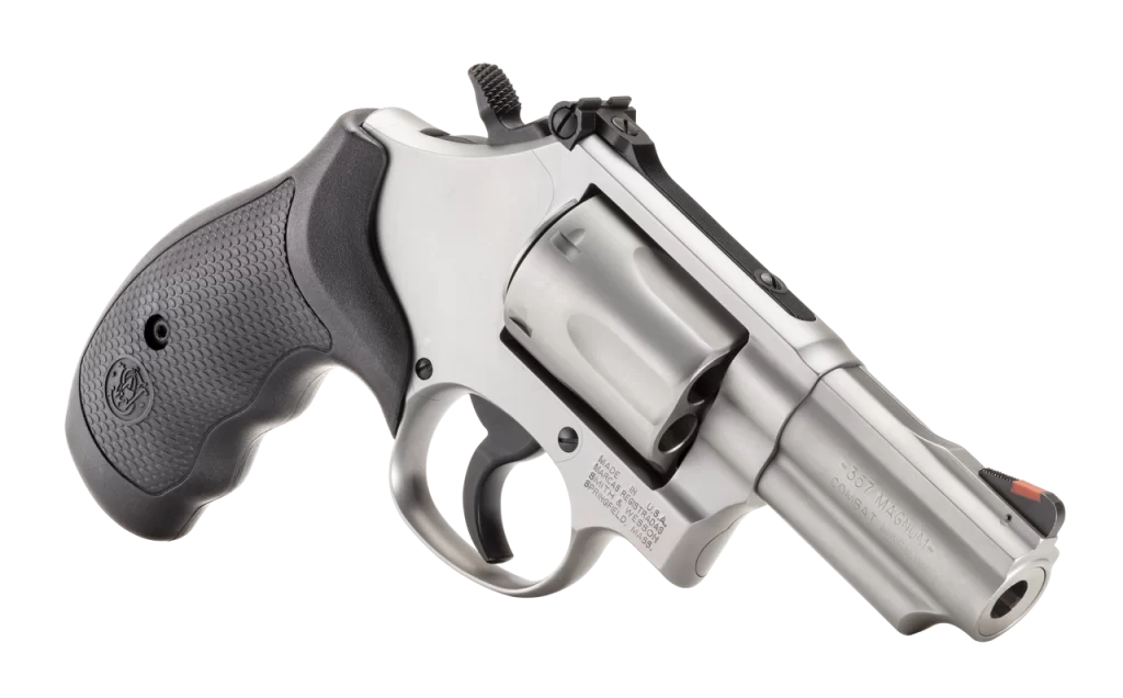 The CA compliant S&W 66 2.75IN 357MAG revolver pairs together the K-Frame size with the power of the 357 Magnum round giving the user a compact, yet effective handgun for every day use.