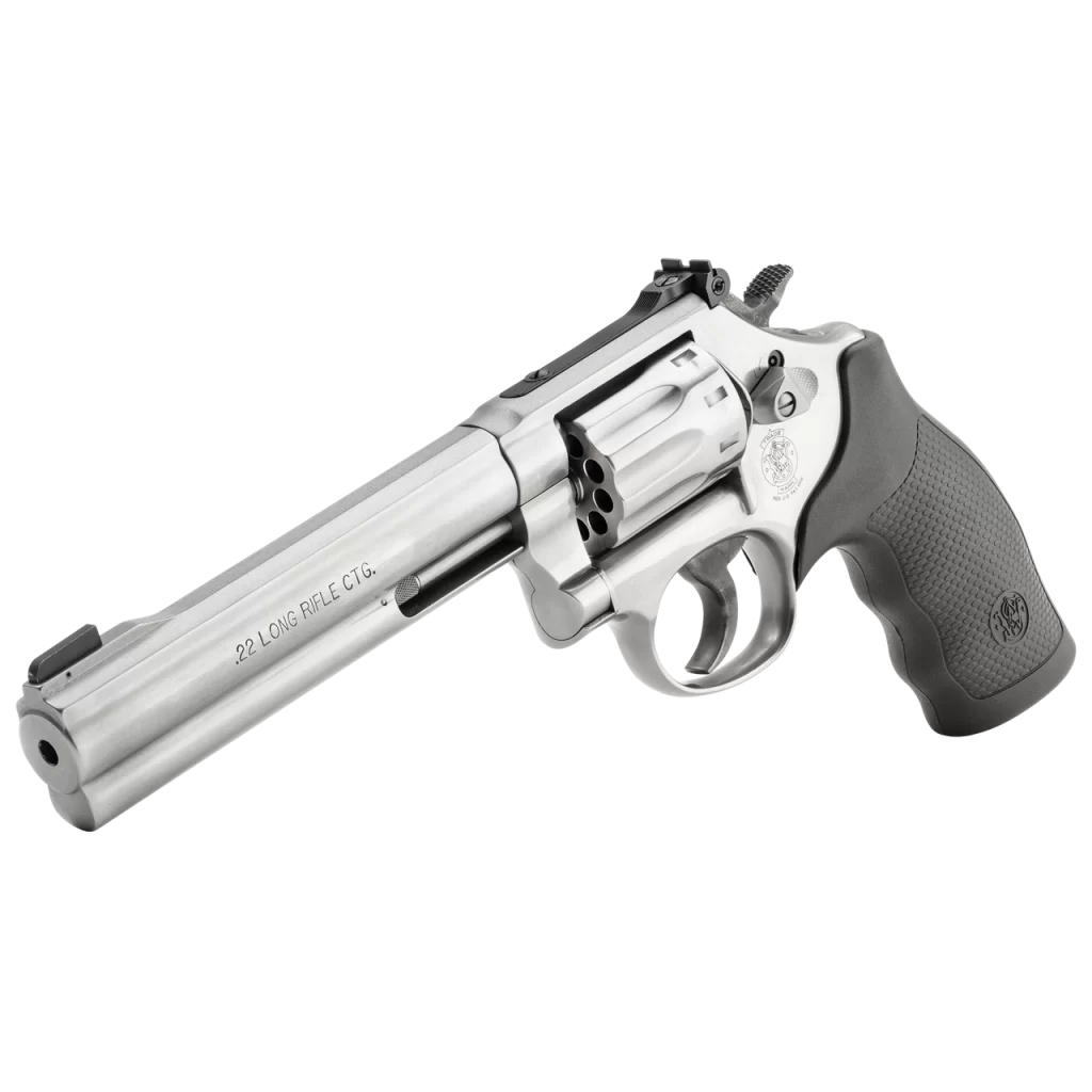 The CA compliant S&W 617 6IN 22LR revolver brings together the best features that a K-Frame has with the 10 round capacity and needle accuracy!