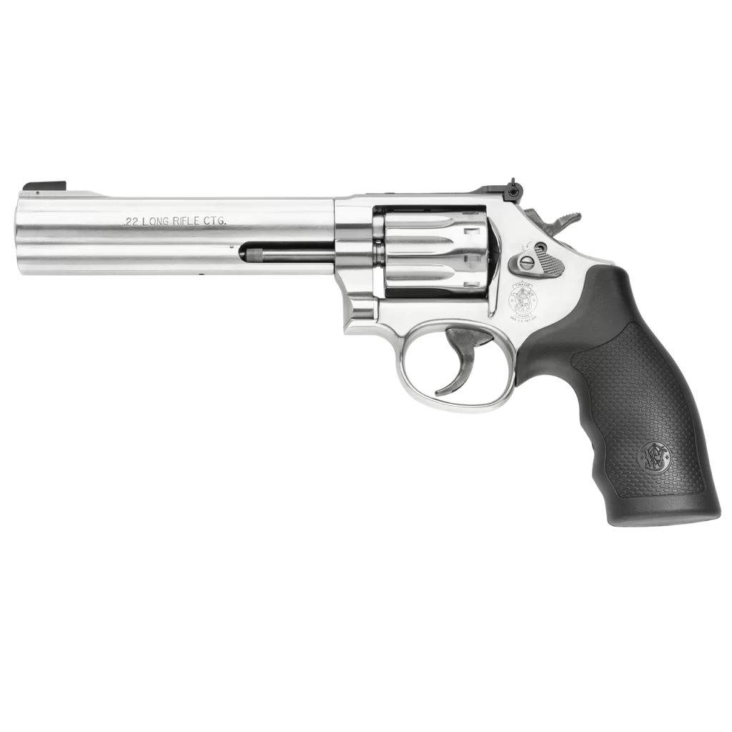 The CA compliant S&W 617 6IN 22LR revolver brings together the best features that a K-Frame has with the 10 round capacity and needle accuracy!