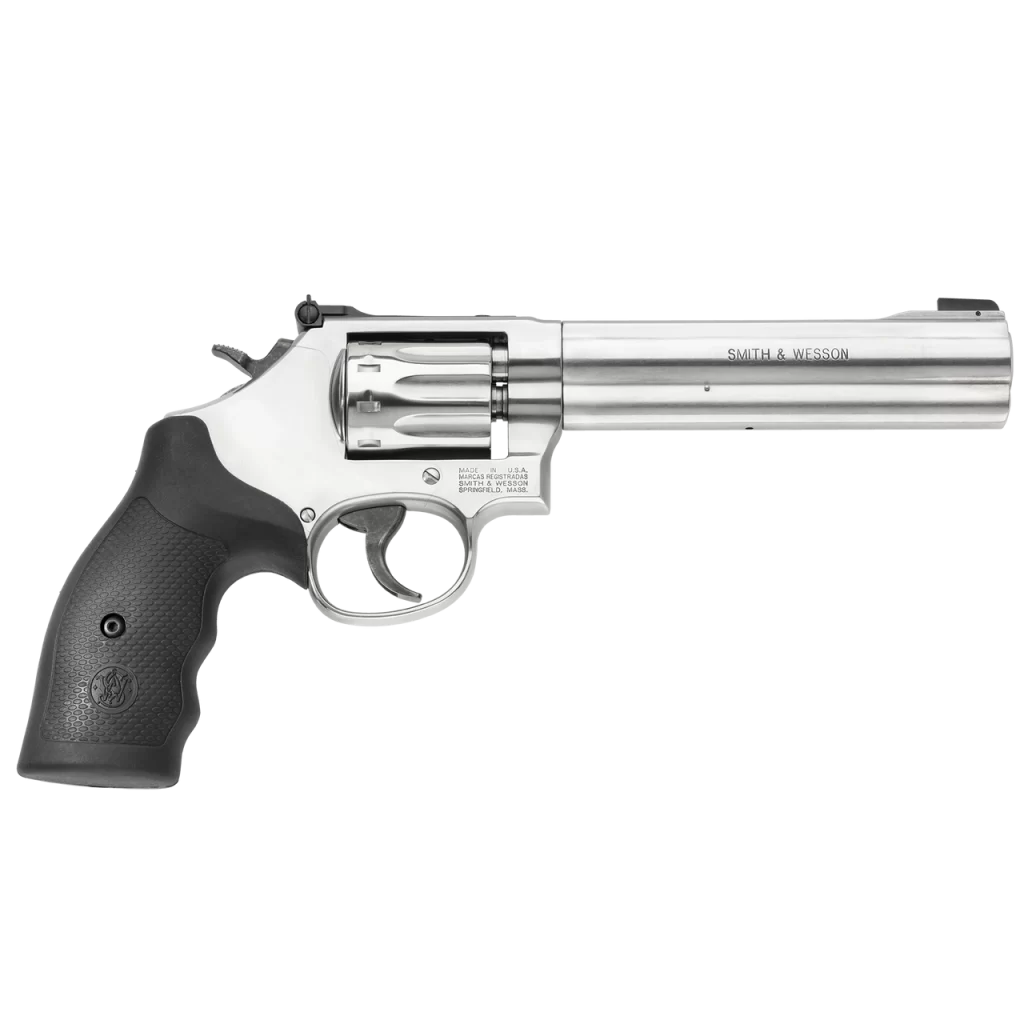 The CA compliant S&W 617 6IN 22LR revolver brings together the best features that a K-Frame has with the 10 round capacity and needle accuracy!