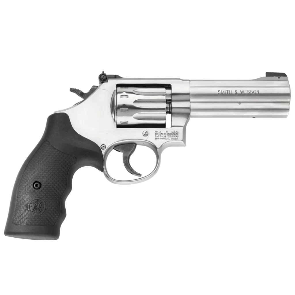 The CA compliant S&W 617 4IN chambered in 22LR revolver brings together the best features that a K-Frame has with the 10 round capacity and needle accuracy!