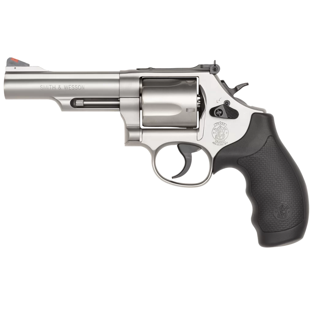 The CA compliant S&W M69 4in in 44MAG is the ideal handgun for the woods. Built to bring the power when needed in the wild, the model 69 blends the stainless steel ruggedness with weight so manageable, you will forget that it's on your side!