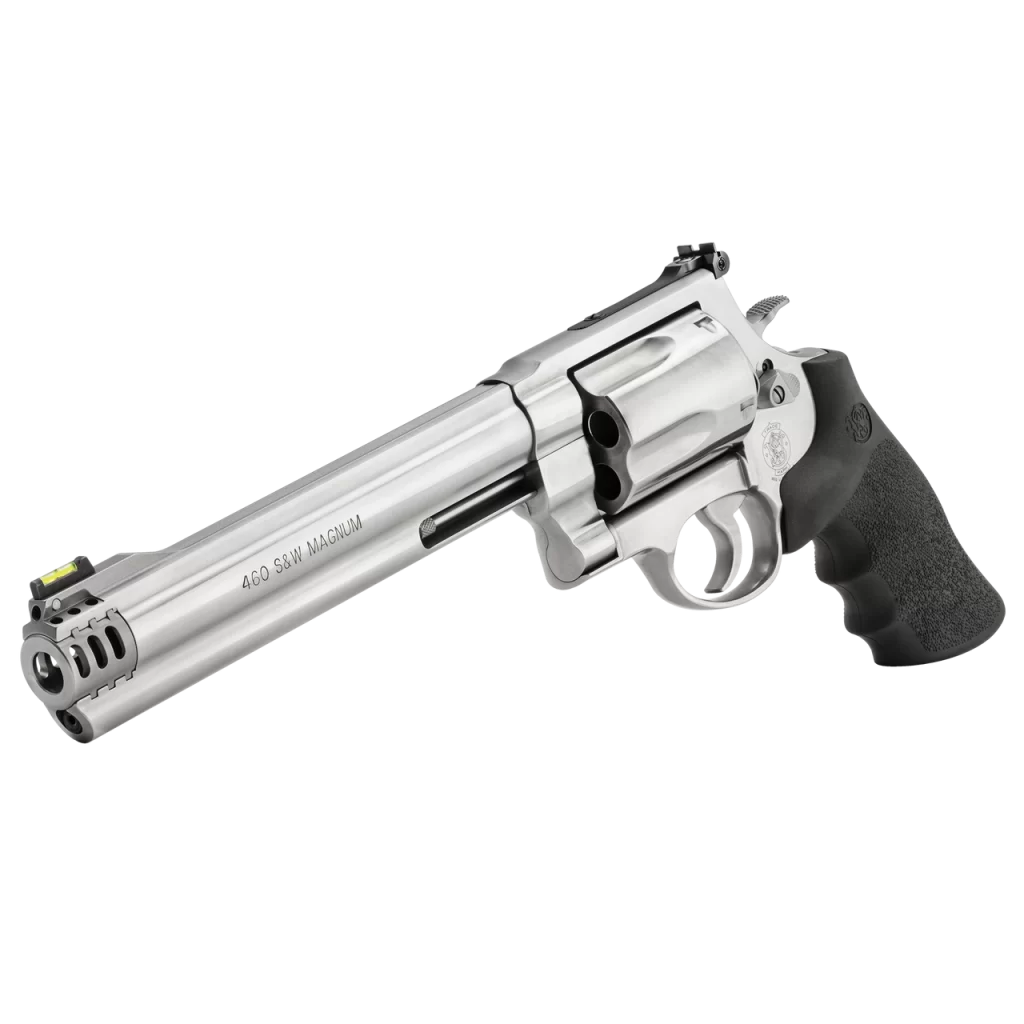 The CA S&W 460 XVR is one of the most intimidating and over the top large boar revolvers ever made. Perfect for both carry in the wilderness and for hunting large game.