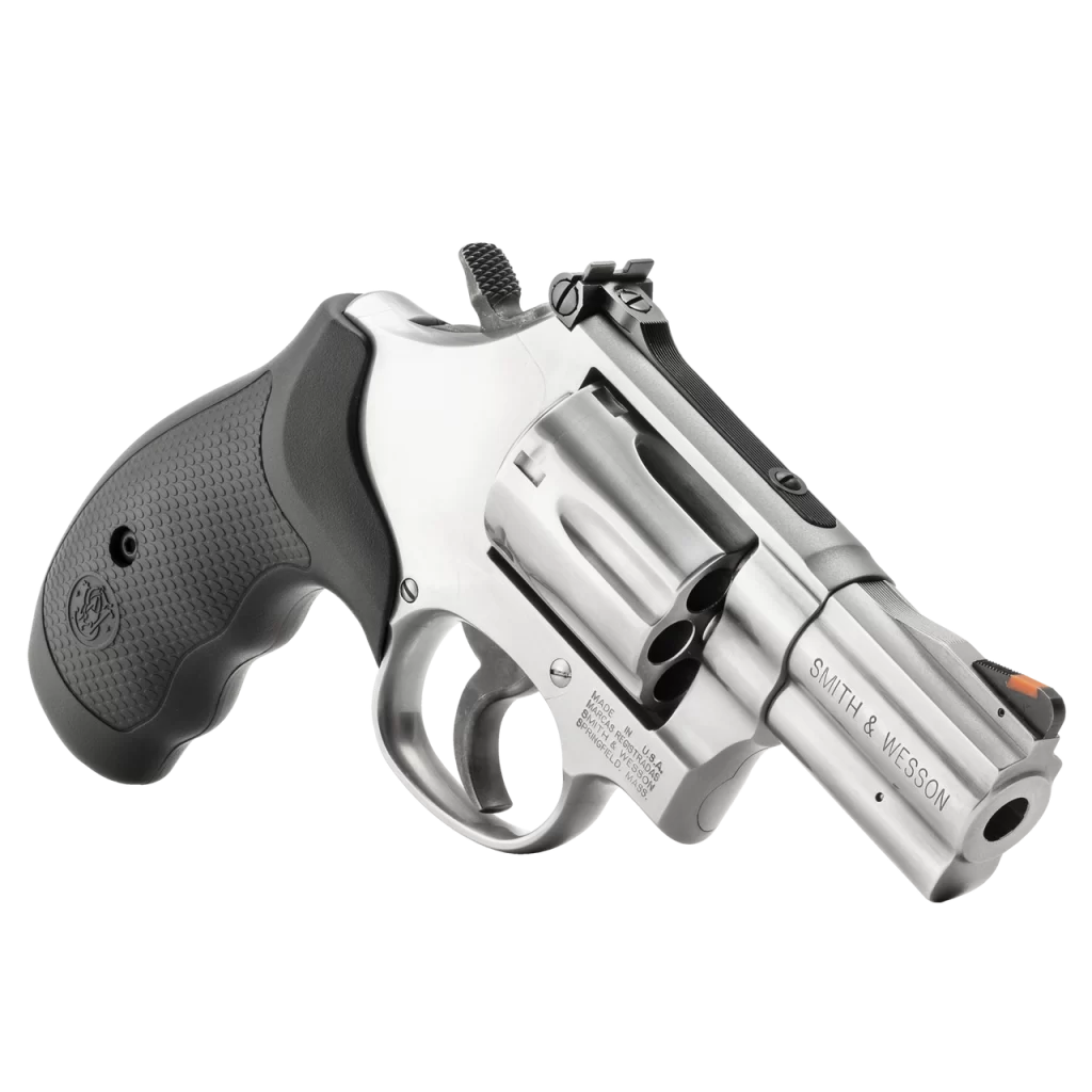 The CA compliant S&W M686 plus in 2in 357MAG revolver is the perfect choice for those who want the combination of a fun range gun and a defensive companion.