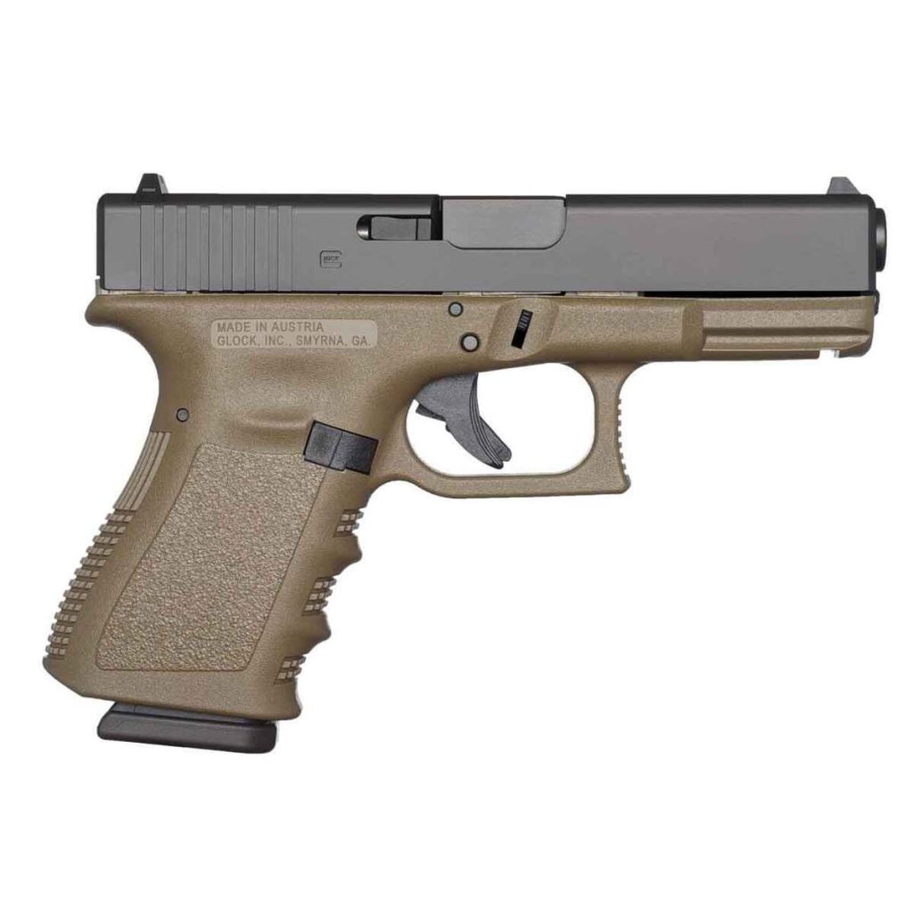 The California compliant GEN3 Glock 19 ODG is tried and tested by civilians, Law Enforcement, and military alike making this one of the most tried and true pistols on the market today.