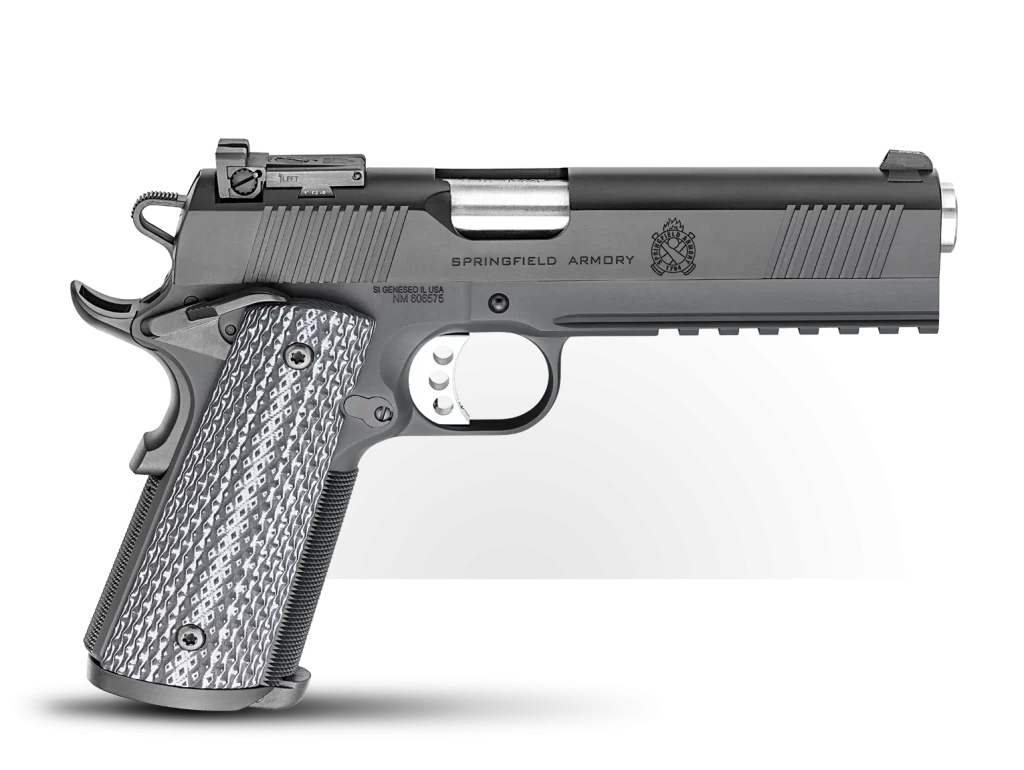 The CA compliant Springfield TRP Operator 45ACP is the production version of the famous Professional model designed specifically for special operations forces in the FBI.