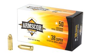 ARMSCOR 38SUPER 125GR FMJ 50/1000