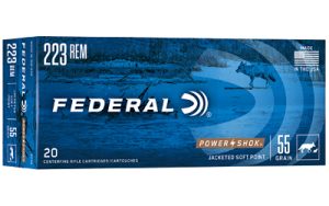 FED PWRSHK 223REM 55GR SP 20/200