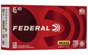 FED CHAMP 45ACP 230GR FMJ BRSS 50/1