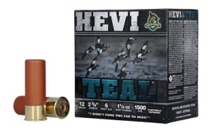 HEVI TEAL 12GA 2.75″ #6 25/250