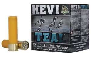 HEVI TEAL 20GA 3″ #6 25/250