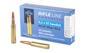 PPU 6.5X55 SWEDISH FMJ 139GR 20/200