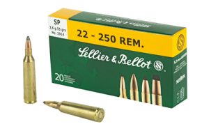 S&B 22-250 55GR SP 20/500