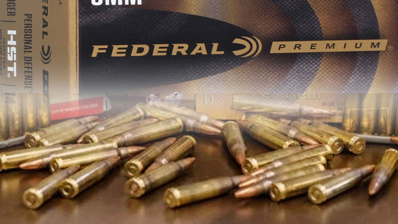 Ammo by Federal Premium lying on a table