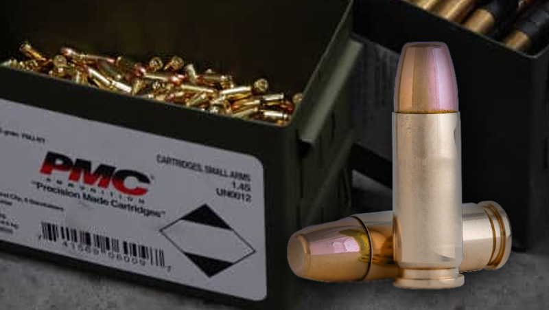 Precision Made Cartridges (PMC) ammunition placed beside the brand box